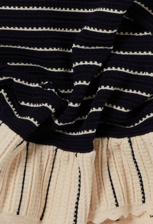 Vestido corto a rayas