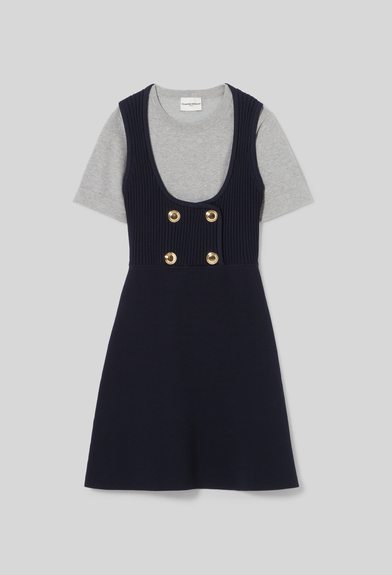 Vestido de punto corto camiseta