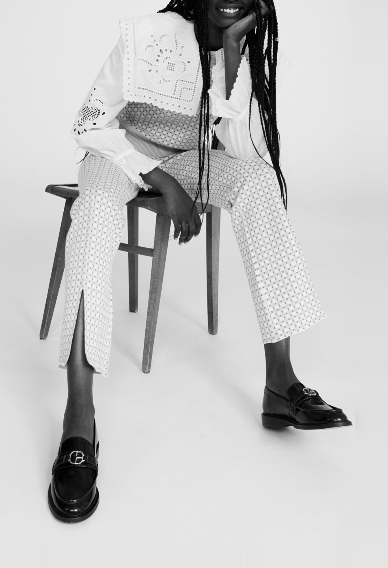 Pantalón de punto con motivos gráficos