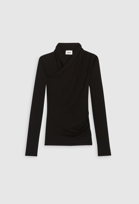 Top con cuello cruzado