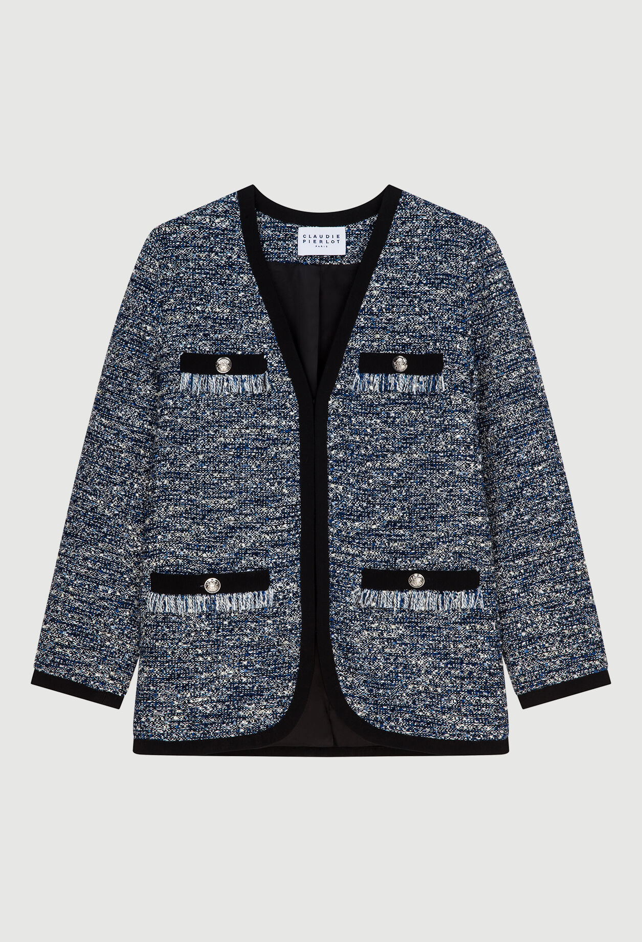 Chaqueta de tweed con galones