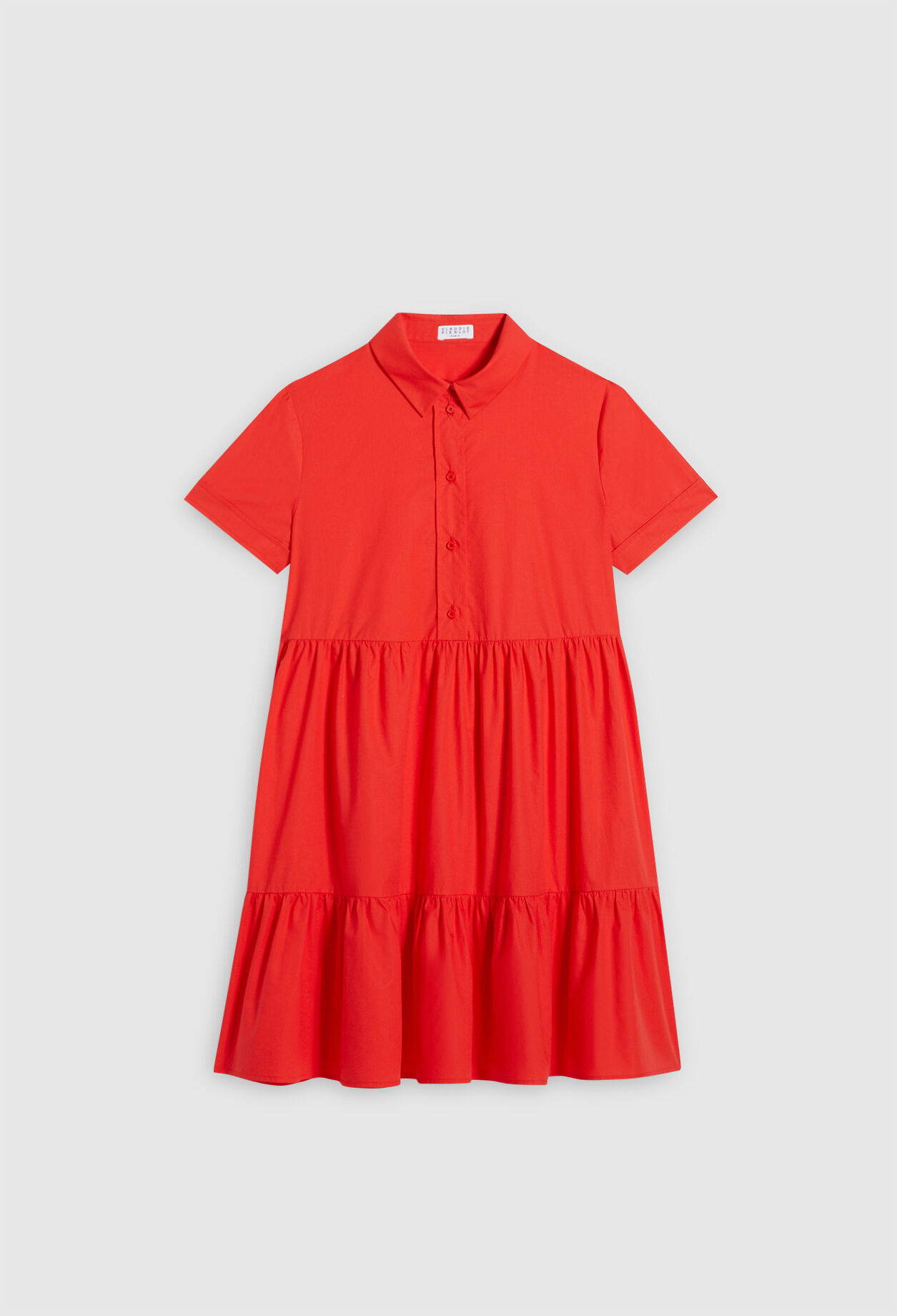 Vestido acampanado sin manga algodón bio