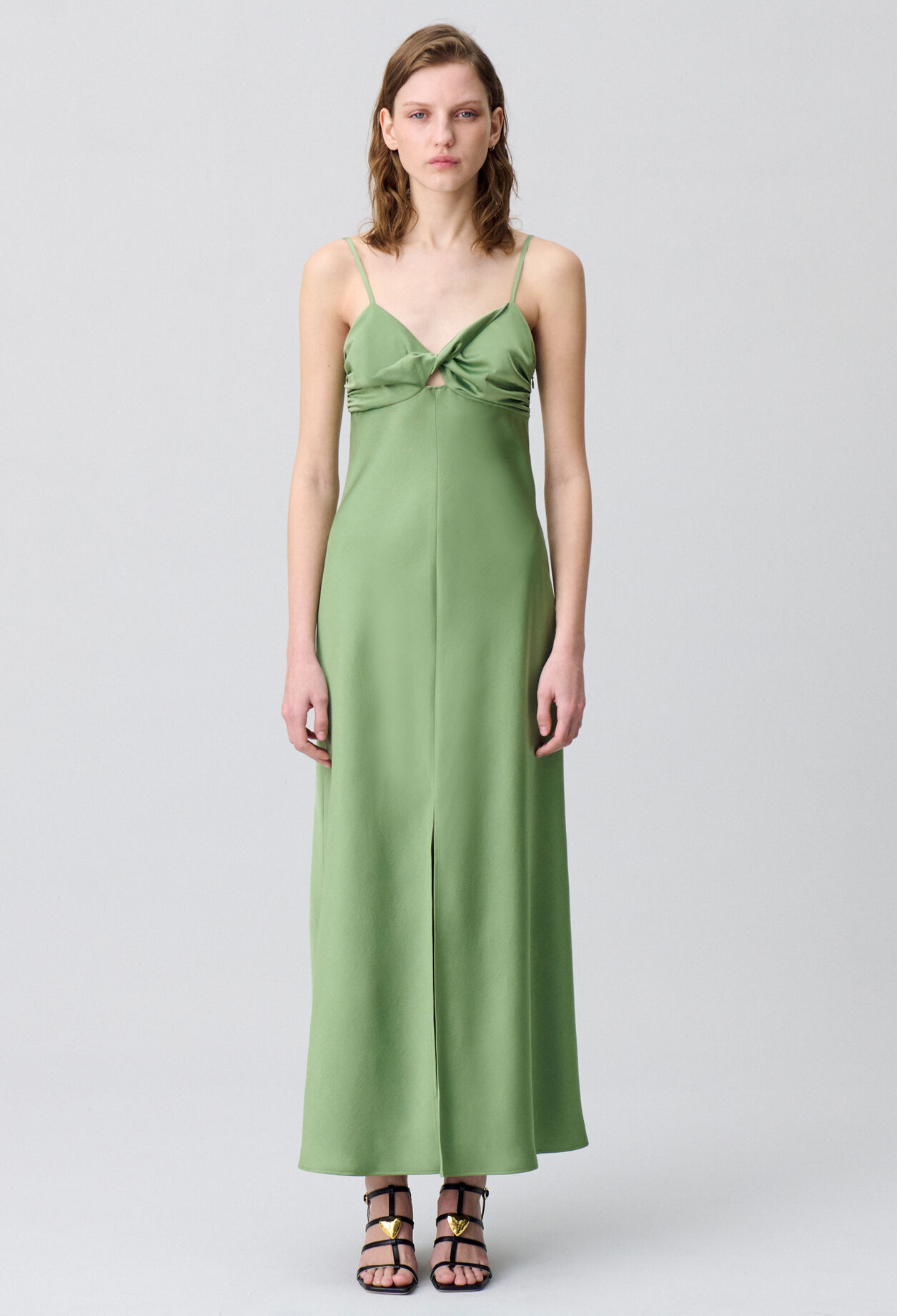 Vestido largo satinado