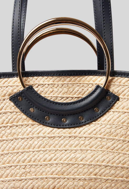 Bolso de rafia con asas trenzadas
