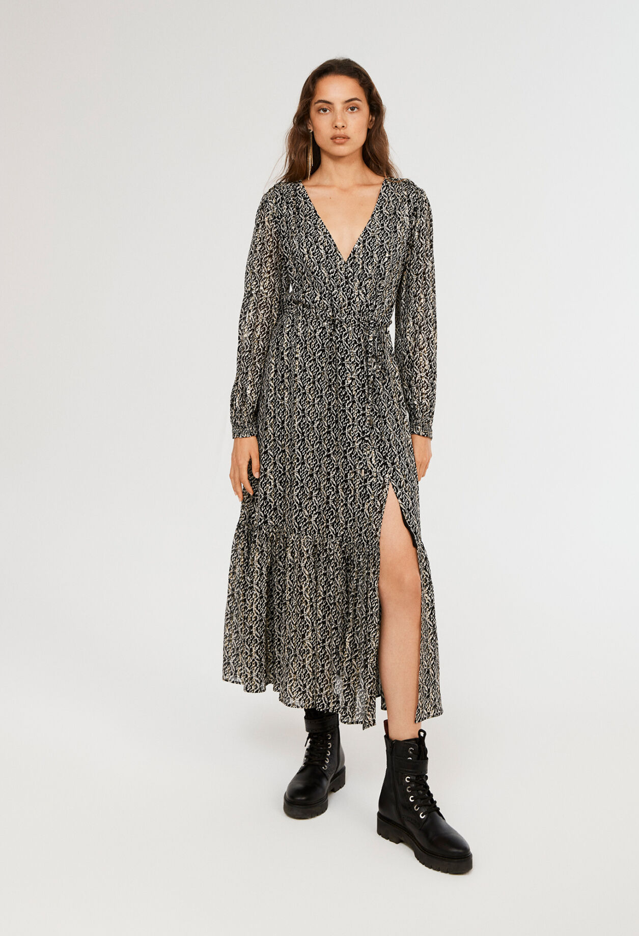 Vestido midi estampado