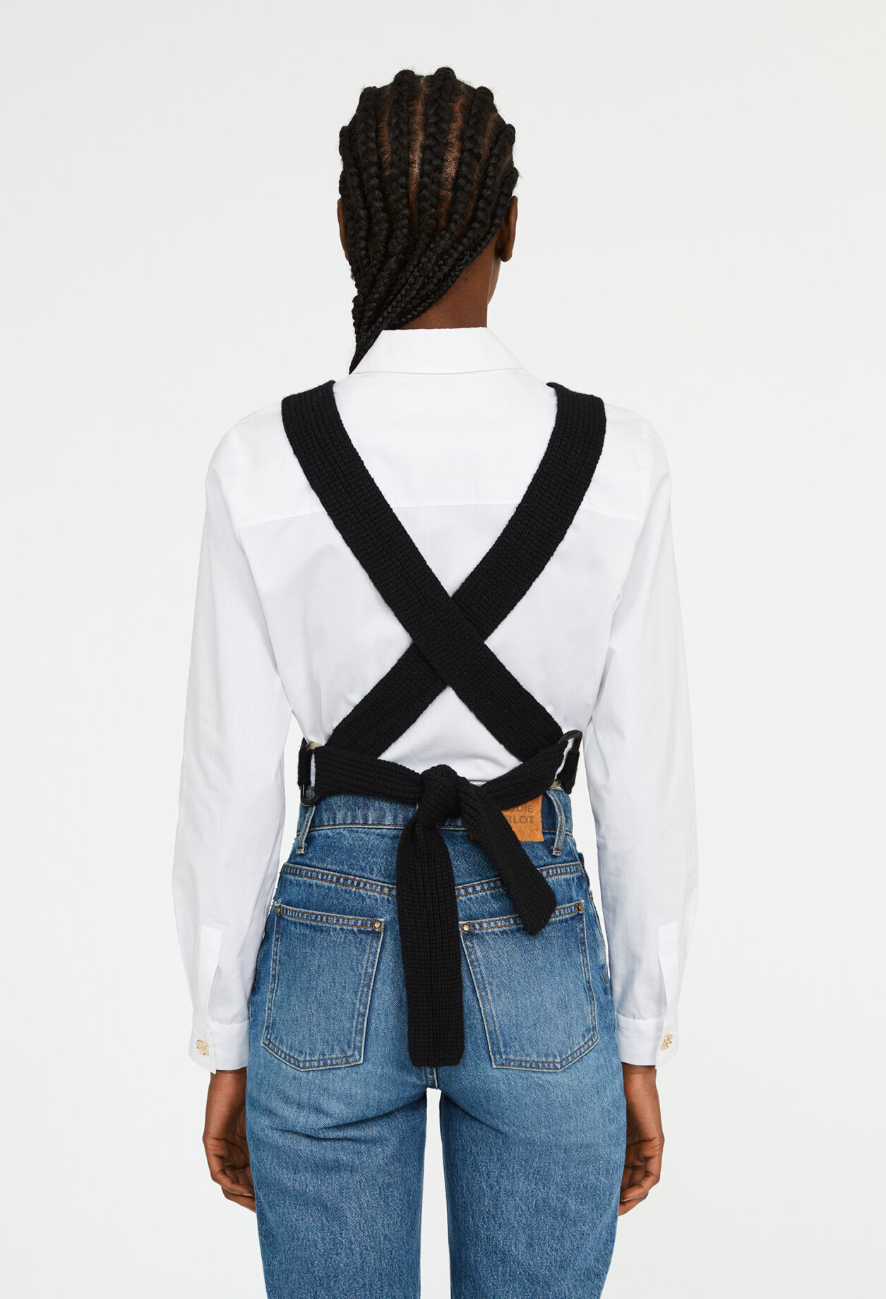 Jersey sin mangas cruzado en la espalda