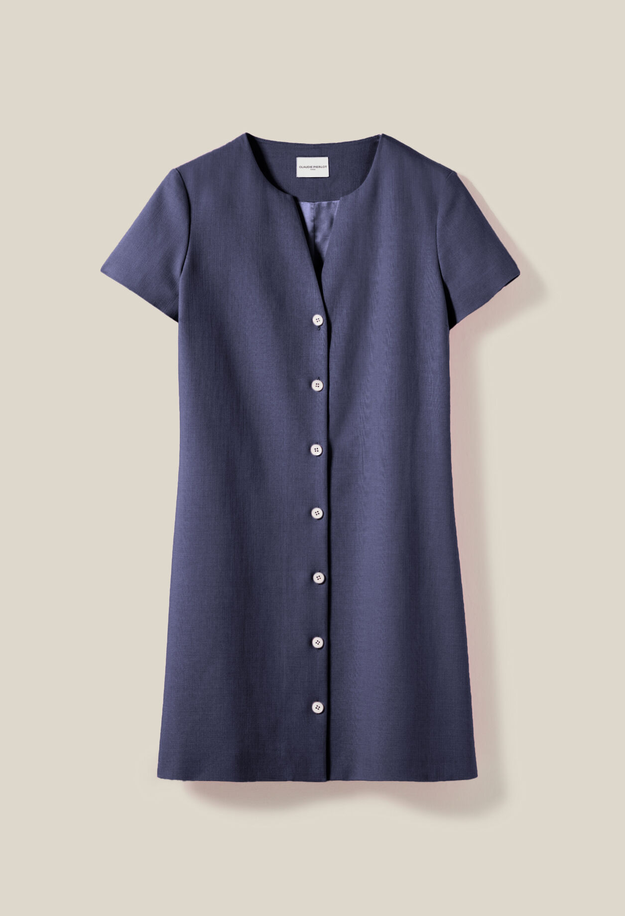 Vestido corto abotonado
