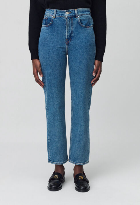 Vaqueros Toto Slim 7/8 azul desteñido