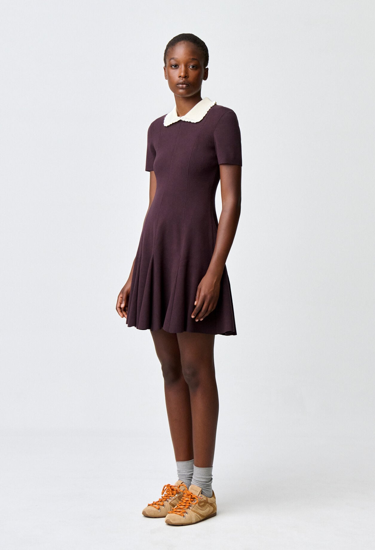 Vestido evas&eacute; punto cuello camisa