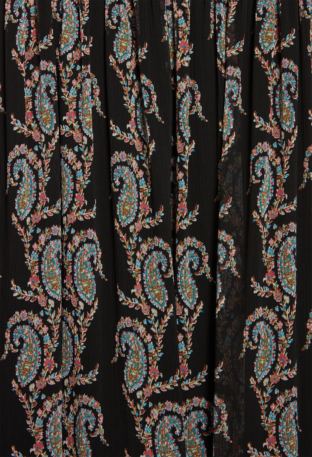 Falda larga con estampado de cachemir