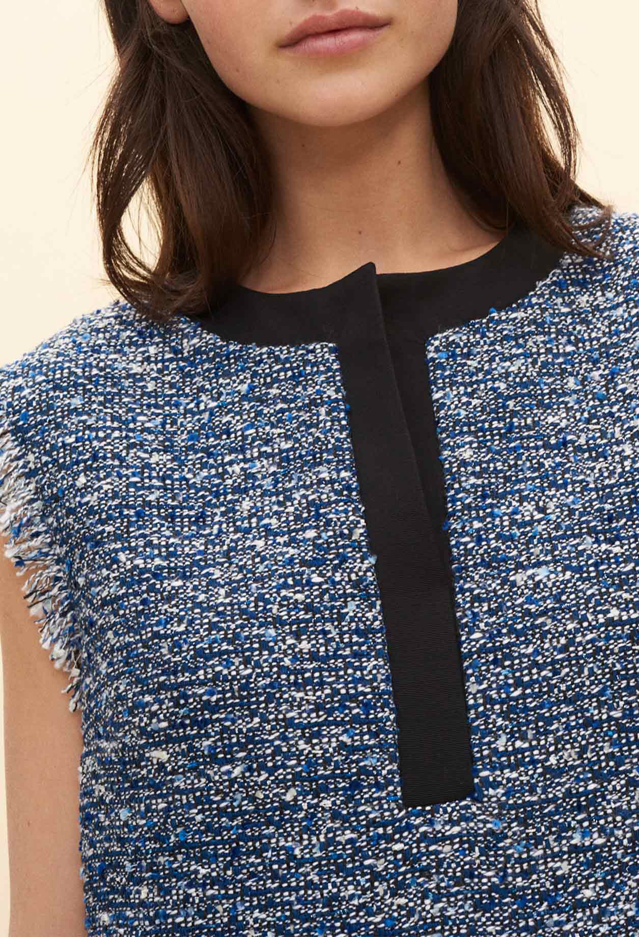 Vestido de tweed sin mangas