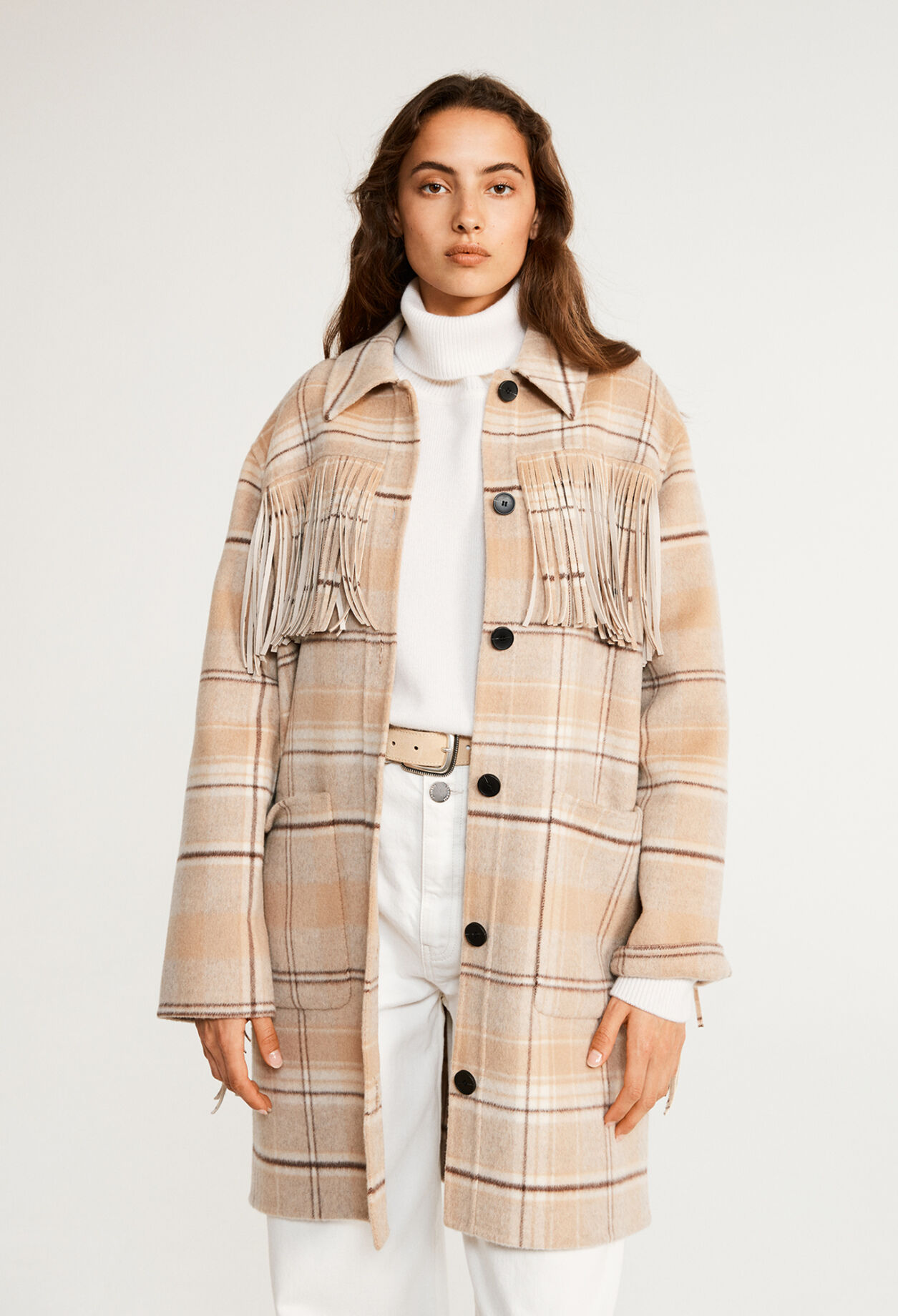 Chaqueta a cuadros oversize