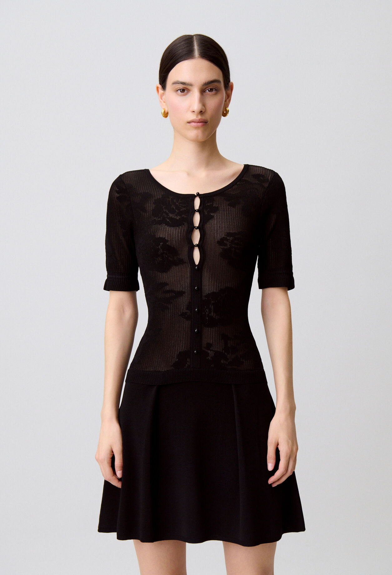 Vestido de punto con flores