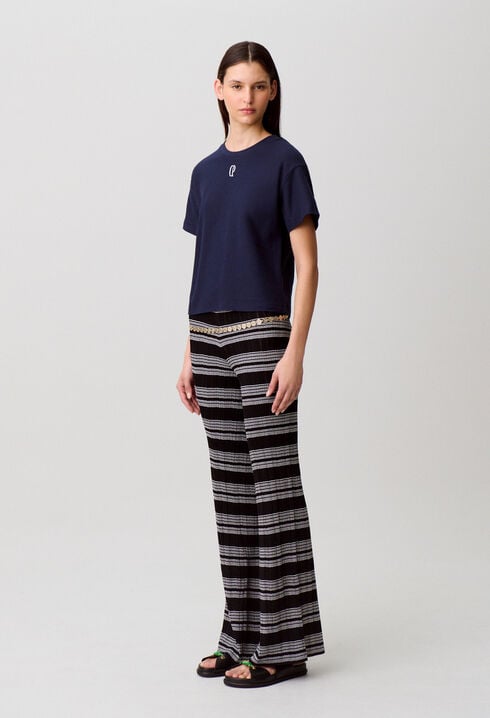 Camiseta de algod&oacute;n bordada