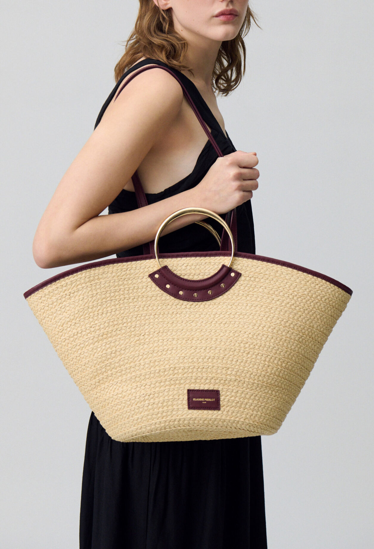 Bolso de rafia con asas trenzadas