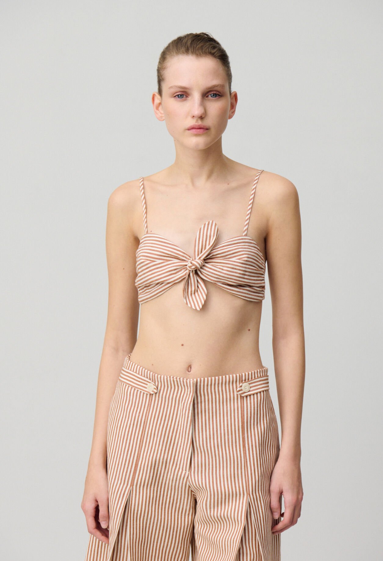 Top bandeau a rayas