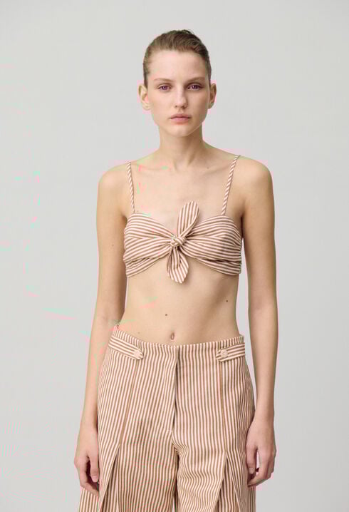 Top bandeau a rayas