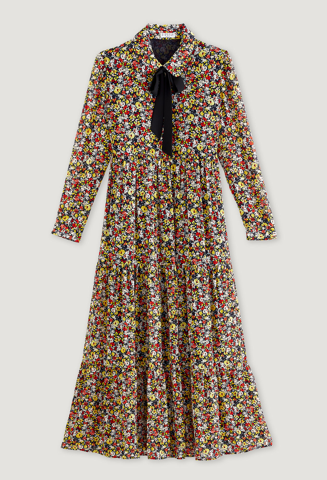 Vestido largo con flores
