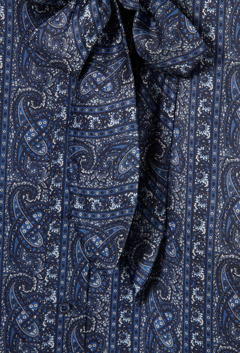 Camisa estampada con lazo