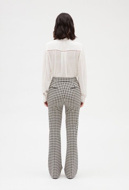 Pantalón cuadros bicolor
