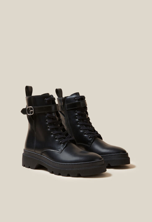 Botas militares de cuero