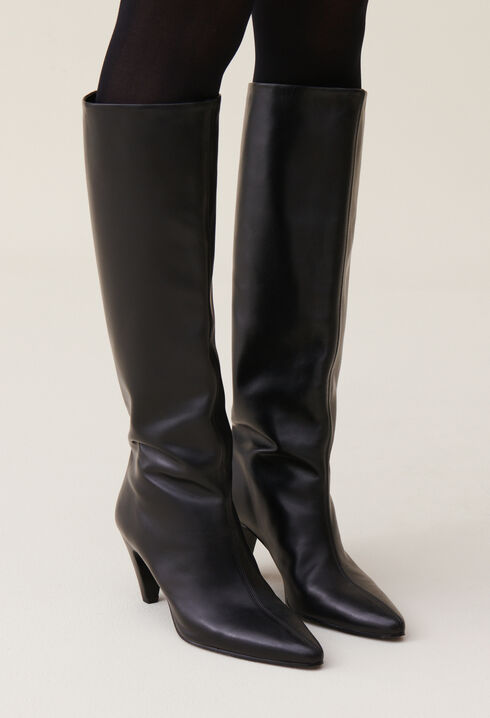 Botas altas de piel