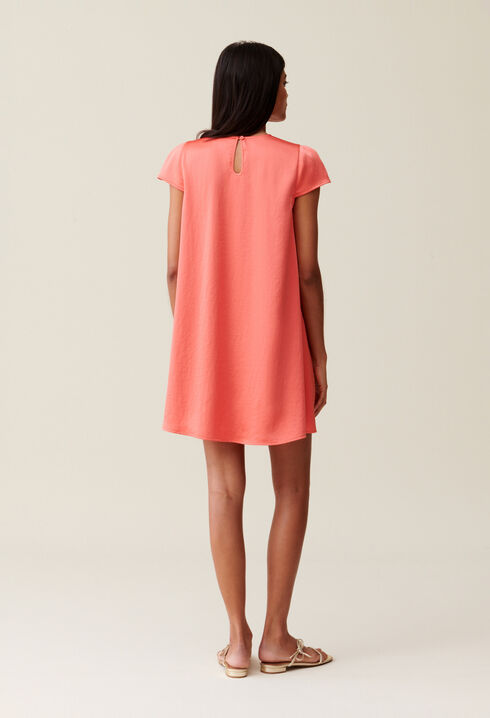 Vestido corto babydoll mandarina