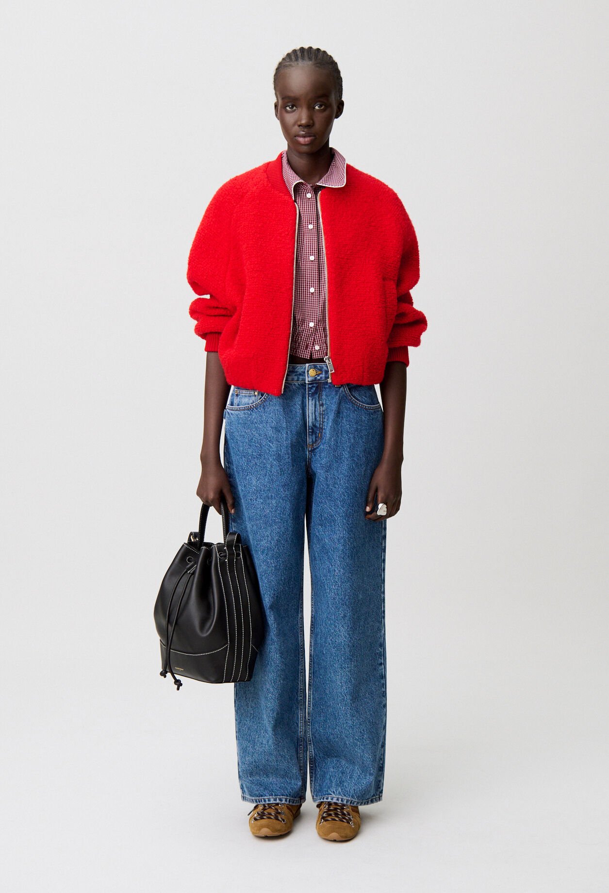 Bolso saco grande de cuero