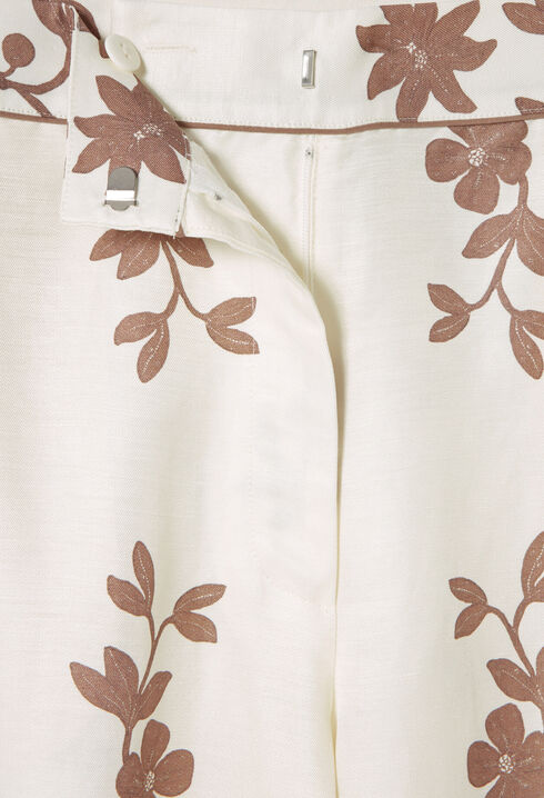 Pantal&oacute;n ancho de flores