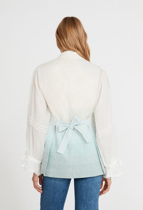 Chaqueta sastre dos tonos sin mangas