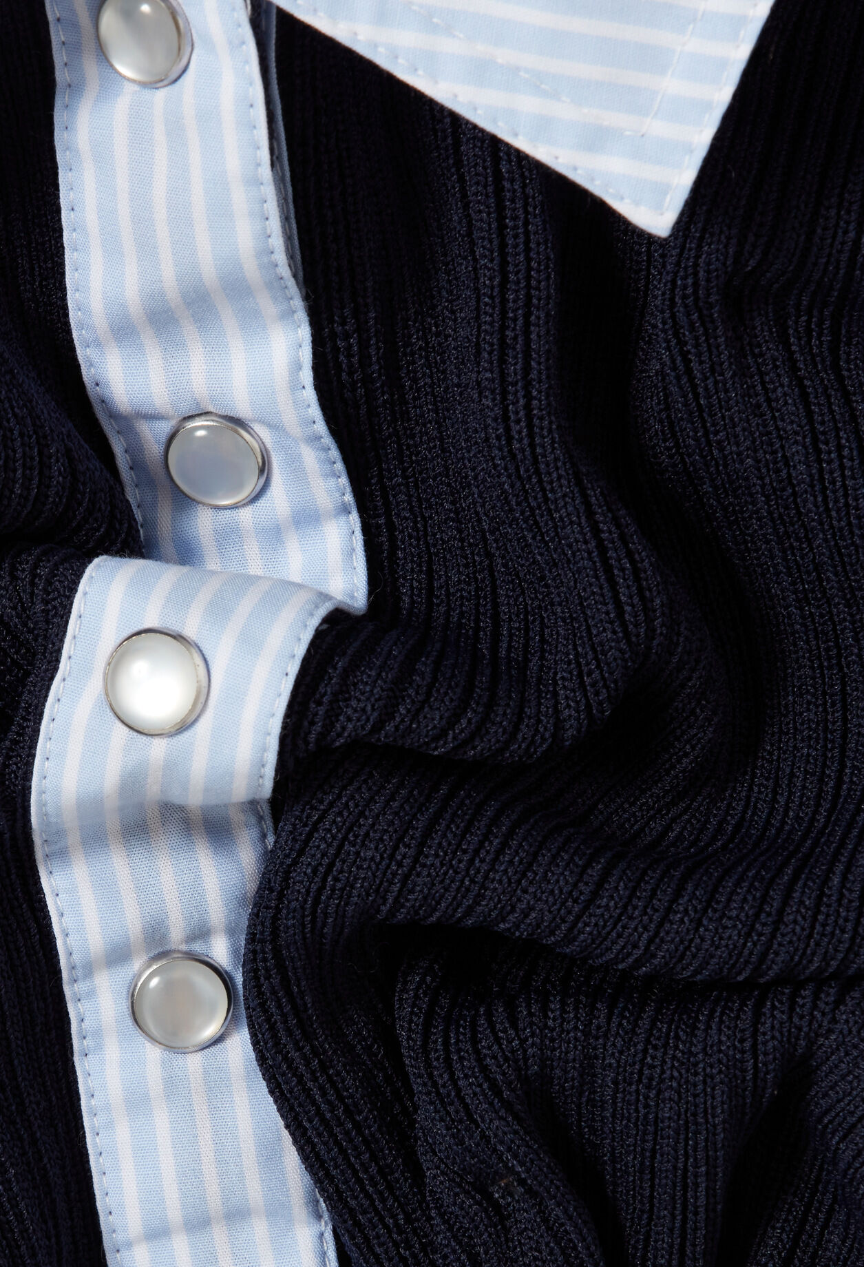 C&aacute;rdigan bimateria de rayas