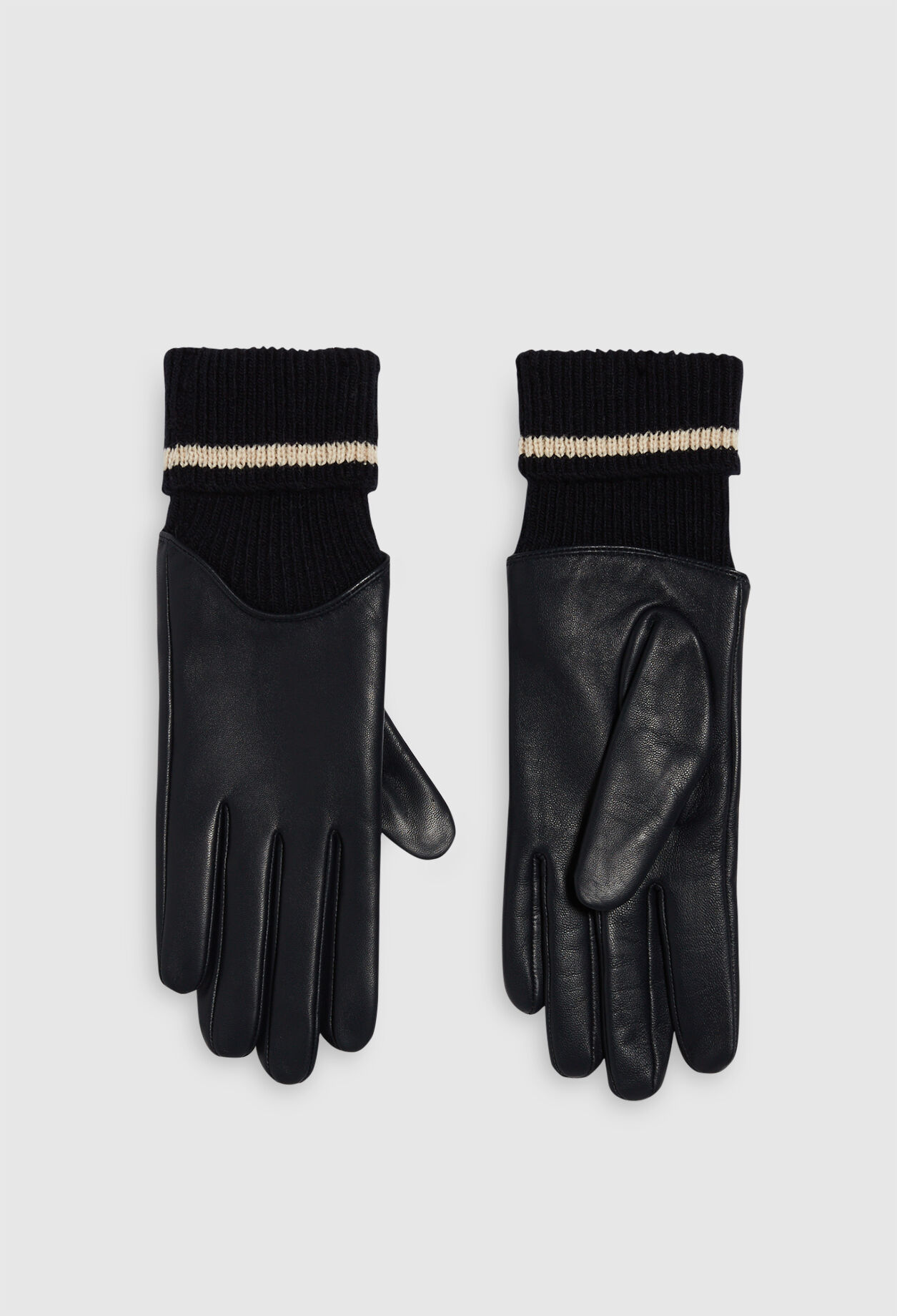 Guantes de lana y cuero