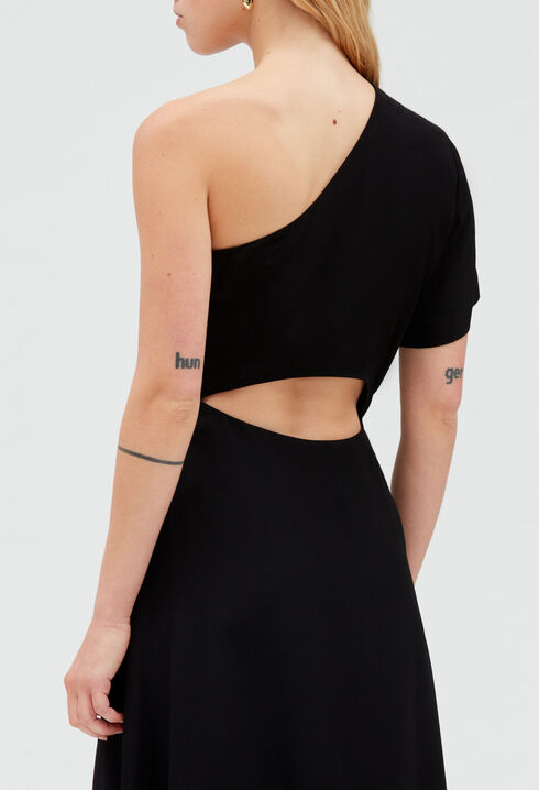 Vestido midi asimétrico