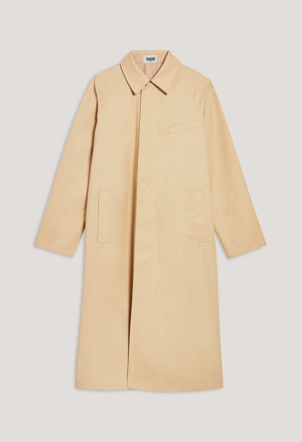 Abrigo reversible beige de largo medio