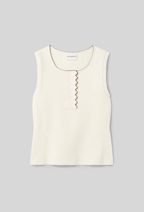 Top en maille &eacute;cru