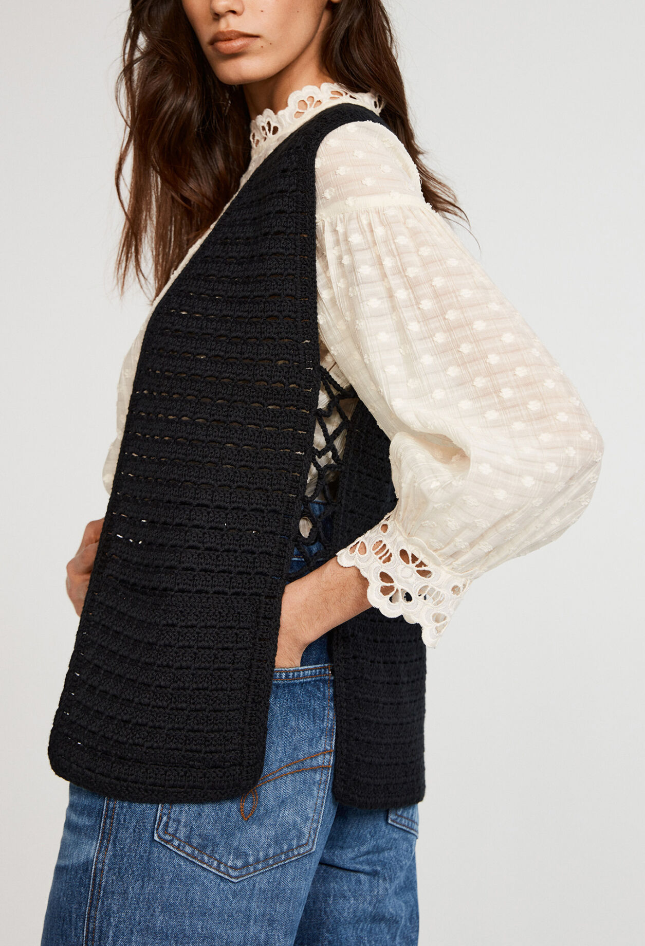 Chaqueta de punto de algodón bio