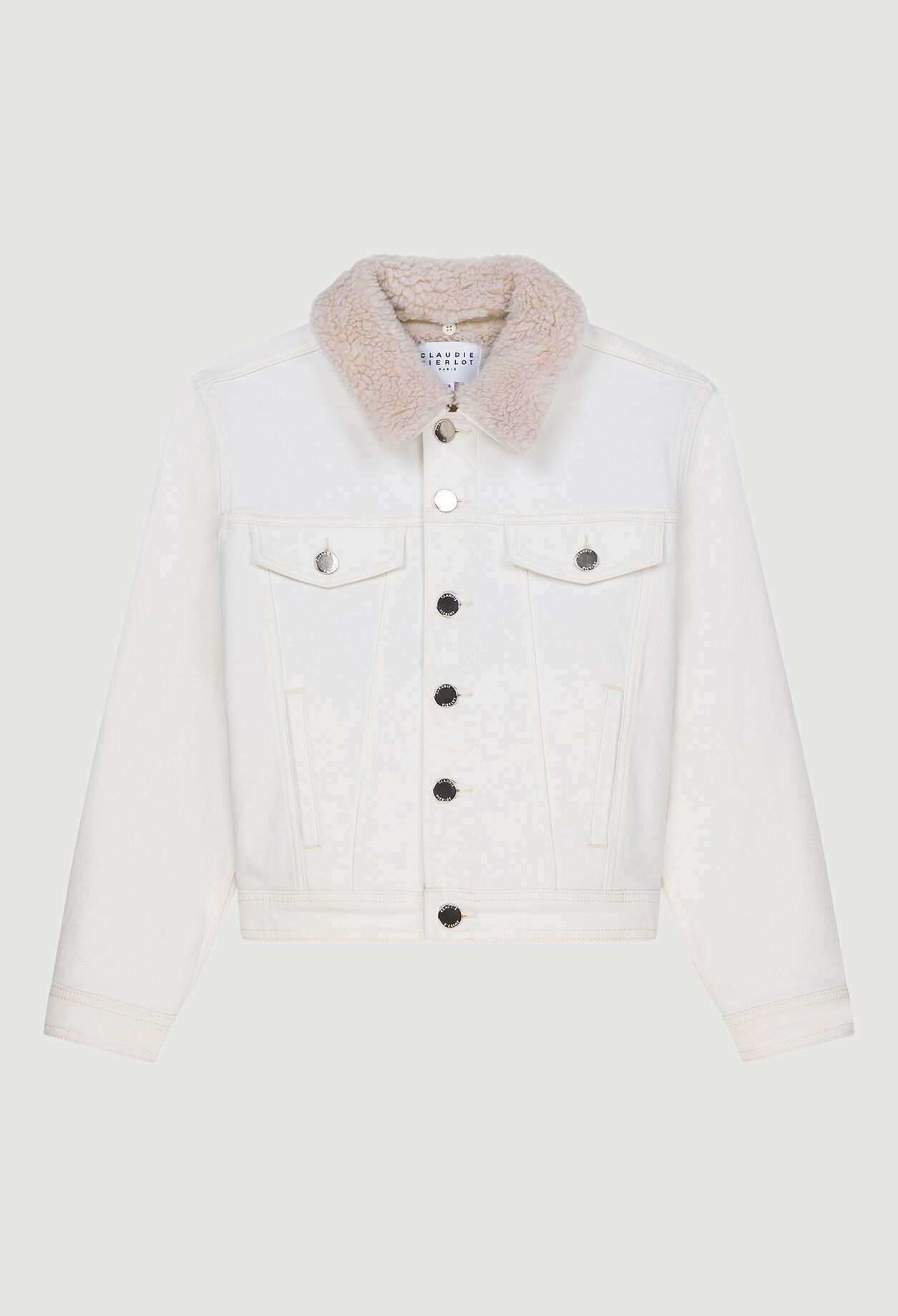 Chaqueta con cuello de piel sintética