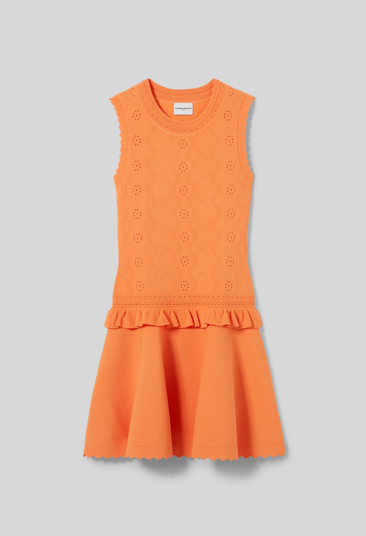 Vestido de punto con volante