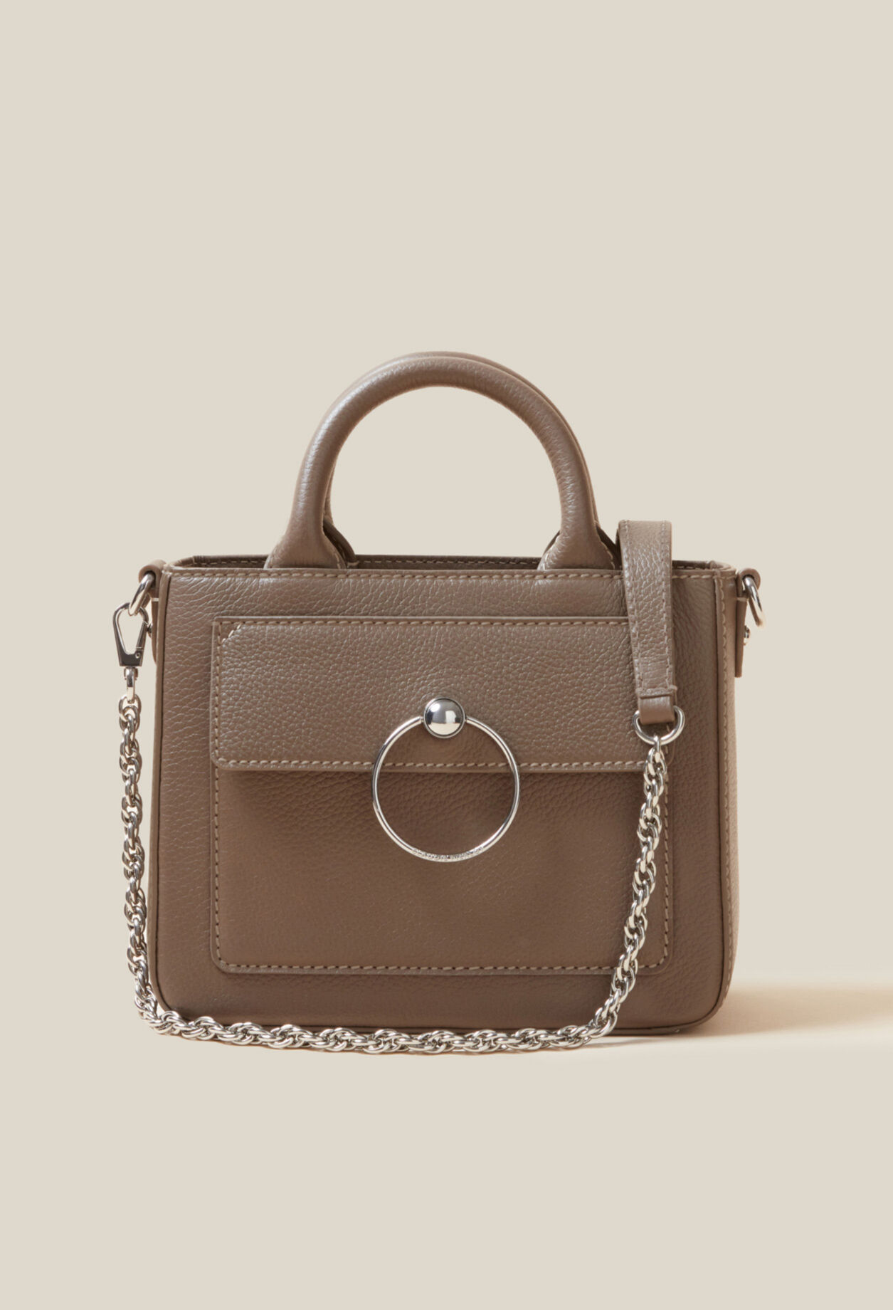 Bolso Anouck piel granulada cadena