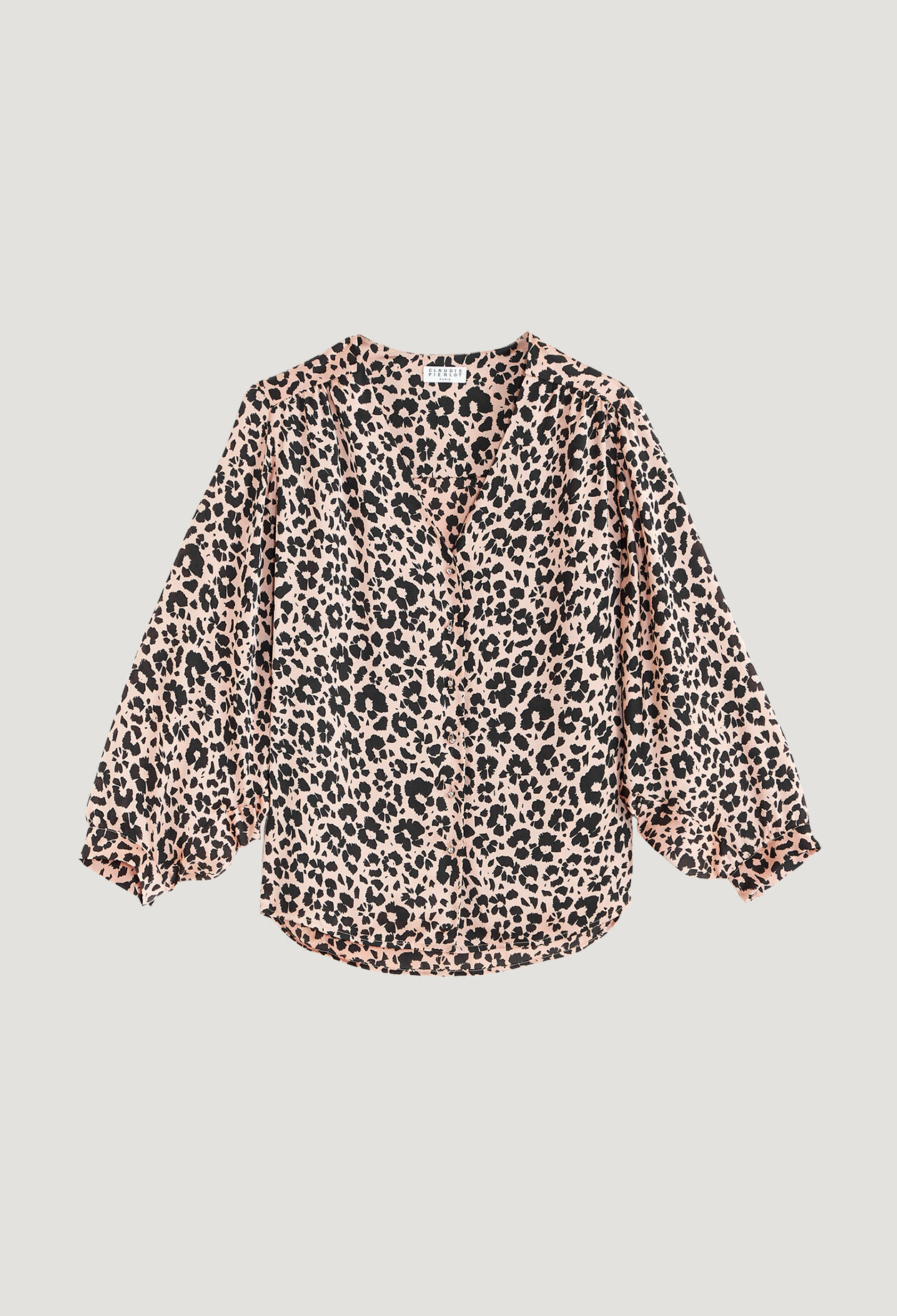 Blusa acampanada de leopardo