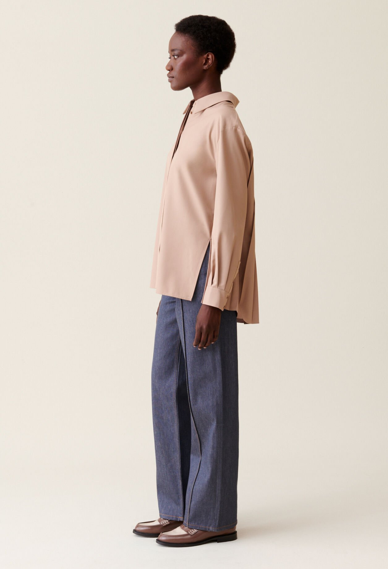 Camisa oversize plisada