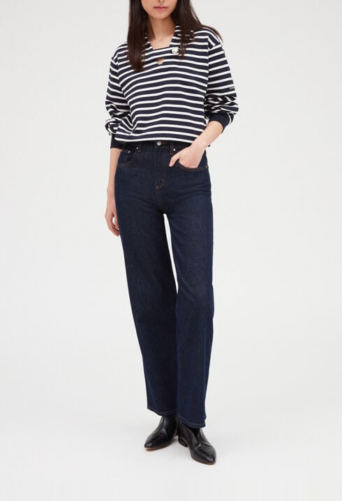 Polo de punto a rayas