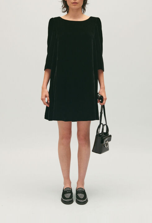 Vestido corto Rififi de terciopelo