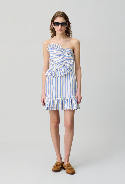 Vestido corto con volantes