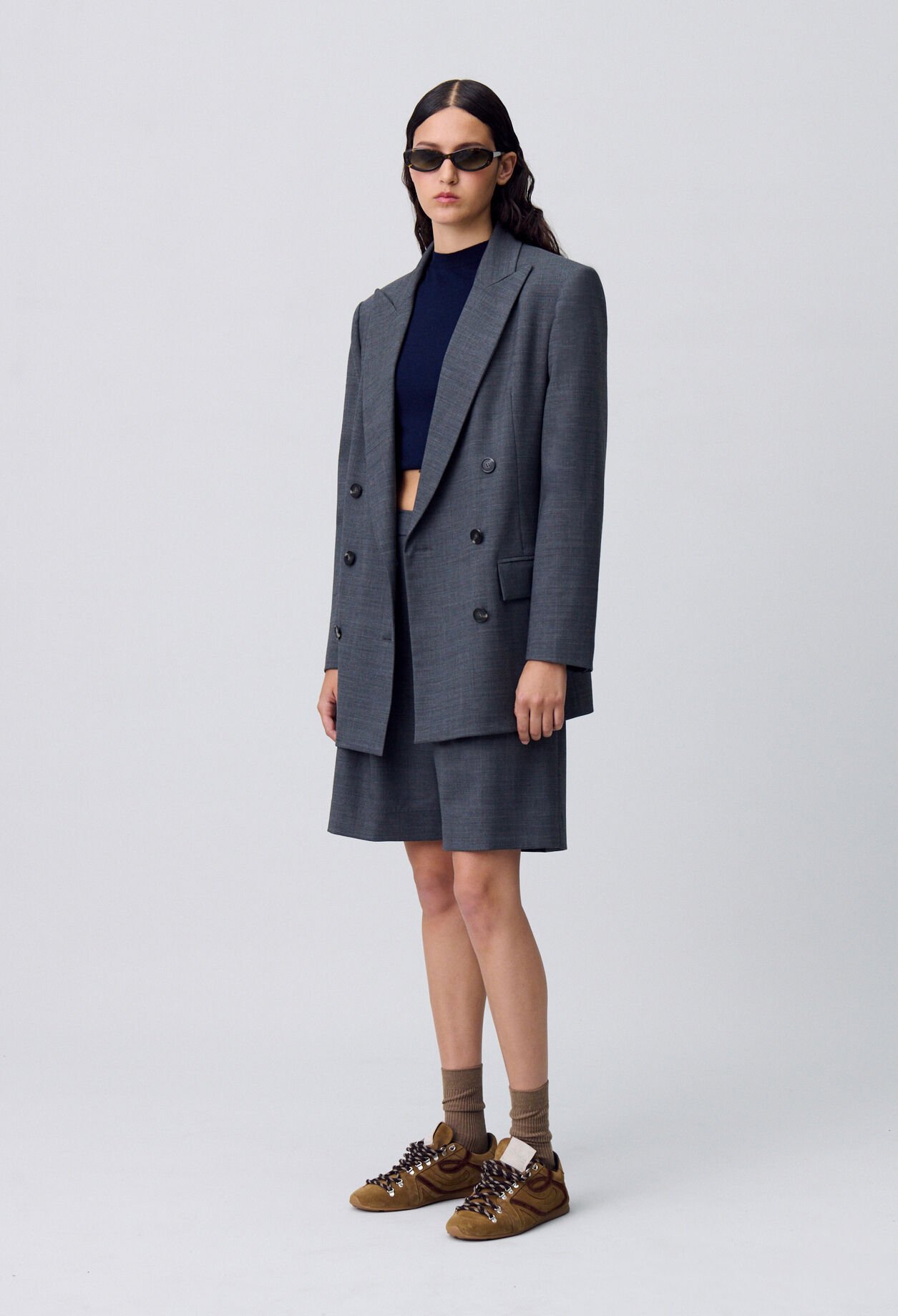 Chaqueta cruzada de traje
