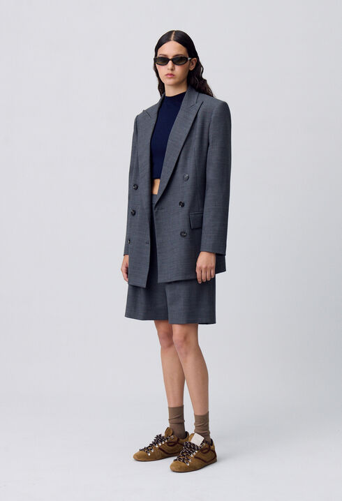 Chaqueta cruzada de traje