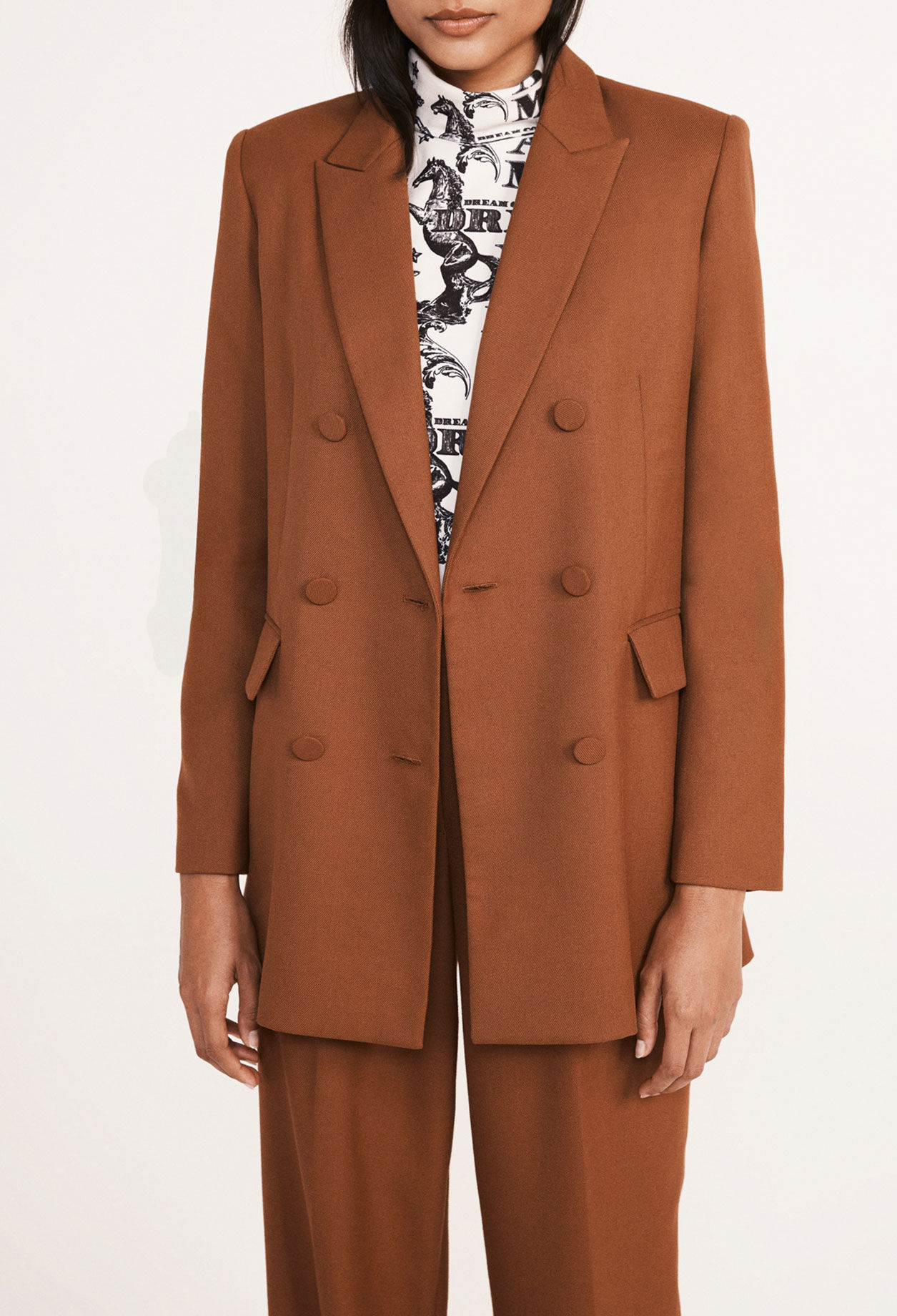 Chaqueta larga caramelo