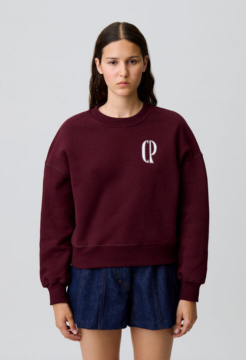 Sudadera de algodón con cuello 