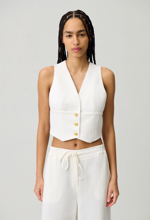 Top chaqueta con botones