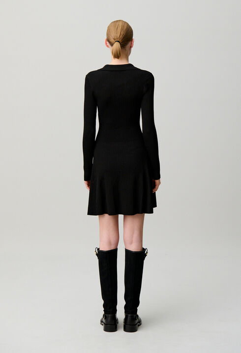 Vestido corto de punto fino